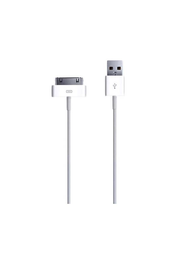 30-Pin USB Data Sync Charging Cable For Apple iPhones White - Image 2