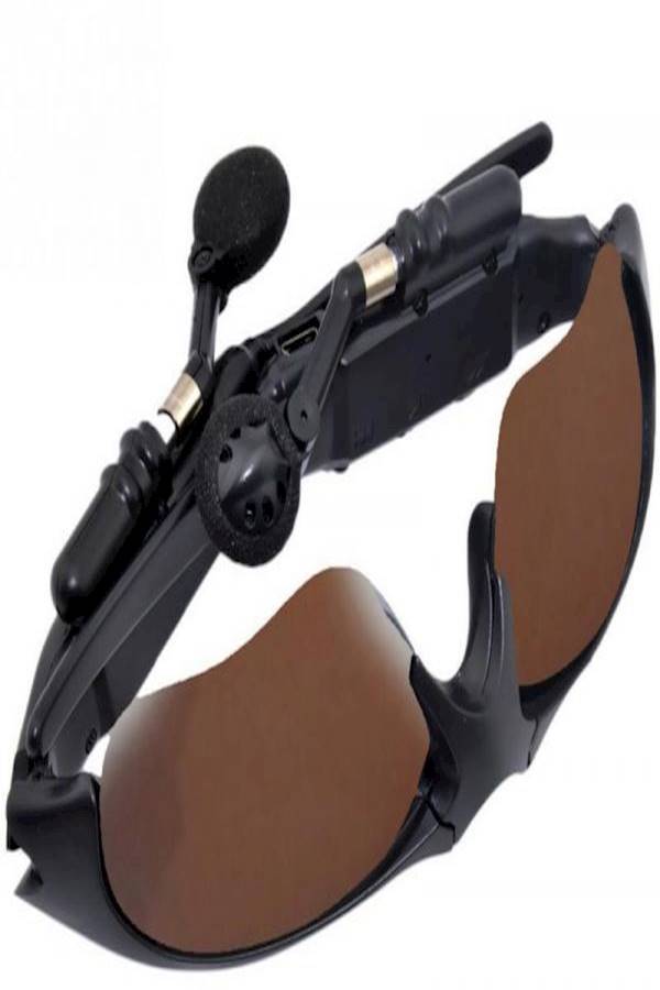 Bluetooth 4.0 Handfree Voice Control Safety Freely Music Listening Sunglasses Brown  - Image 2