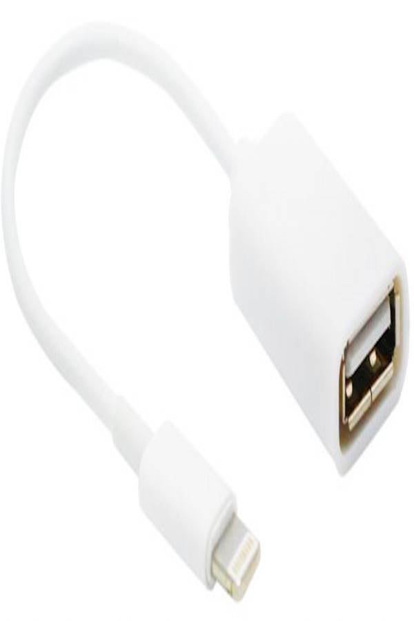 Lightning 8-Pin To USB Female Cable Connector White - Image 1