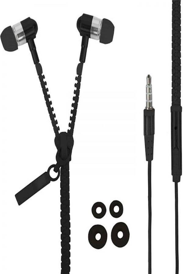 Generic Black 3.5Mm Metal Bass Zipper Sports Headset With Microphone For Samsung S4 S5 S6 [Eth-X2]  - Image 3
