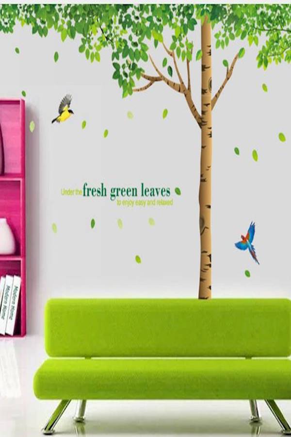 ملصق جداري بتصميم أوراق خضراء - Image 4