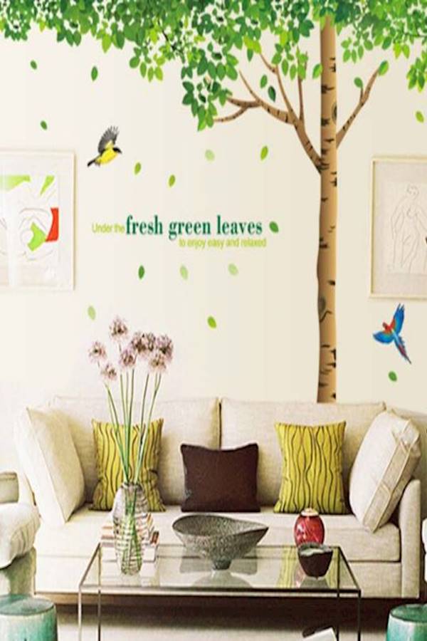 ملصق جداري بتصميم أوراق خضراء - Image 2