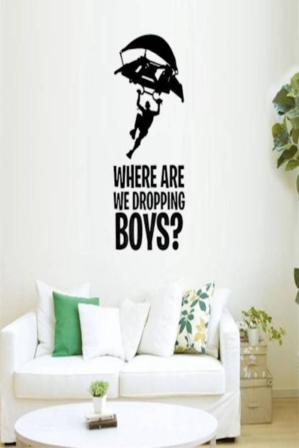 Printed Bedroom Decoration Wall Stickers Black - Image 1