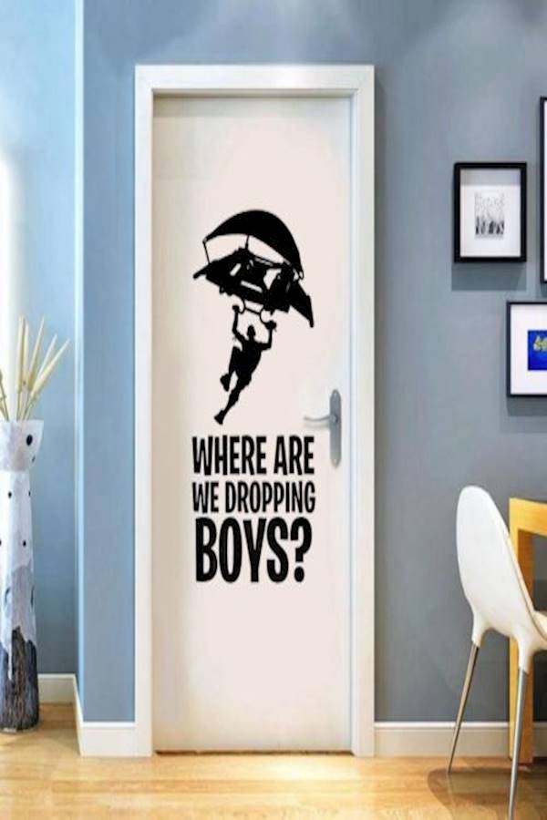 Printed Bedroom Decoration Wall Stickers Black - Image 2