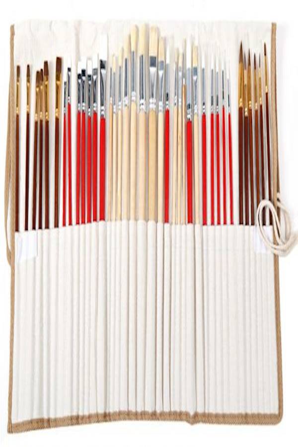 بي جي ال ان مجموعة فرش رسم من 38 قطعة مع حقيبة من القماش الكتاني - Image 1