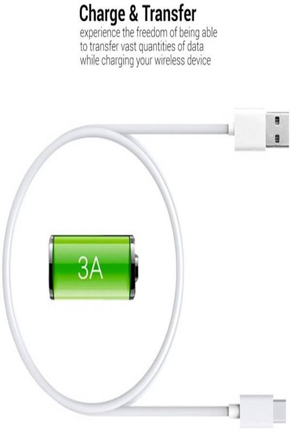 كابل شحن USB Type-C إلى Type-A أبيض - Image 5