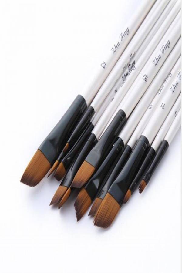 ZhuTing 12Piece Nylon Hair Wooden Handle Watercolour Paint Brush Pen Set - Image 2