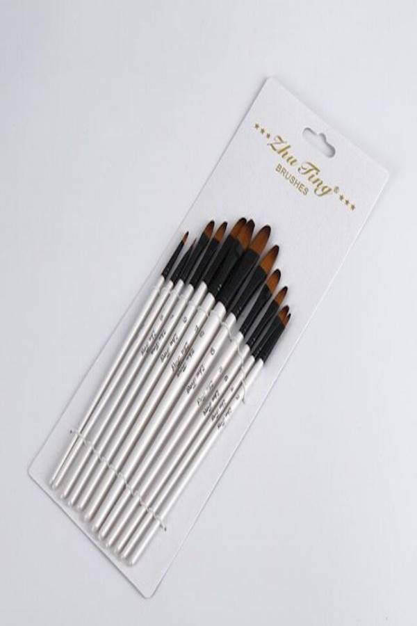 ZhuTing 12Piece Nylon Hair Wooden Handle Watercolour Paint Brush Pen Set - Image 3