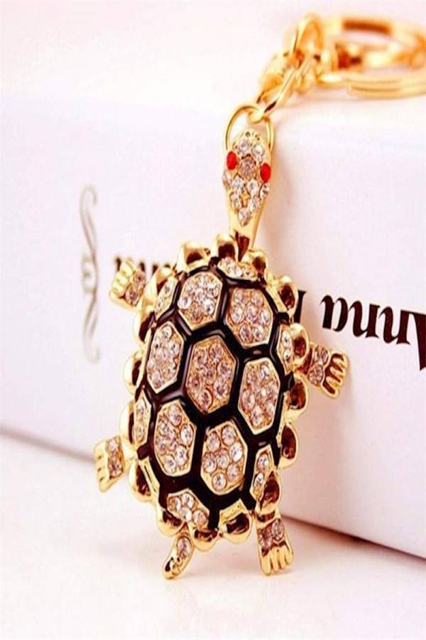 2Pcs Fashion Rhinestone Crystal Key Chain - Image 3