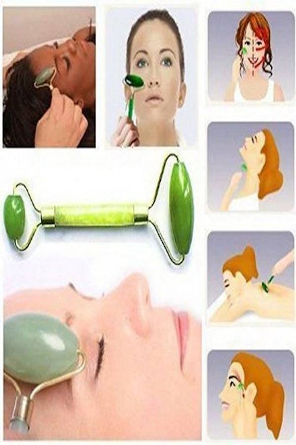 Generic - Royal Jade Roller Massager Sliing Tool Facial Face Massage From - Image 1