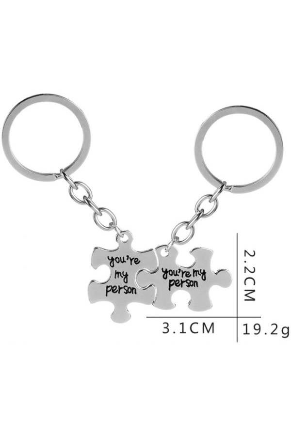 Generic - European And American Fashion Accessories You Are My Person Monogram Key Chain - Image 1