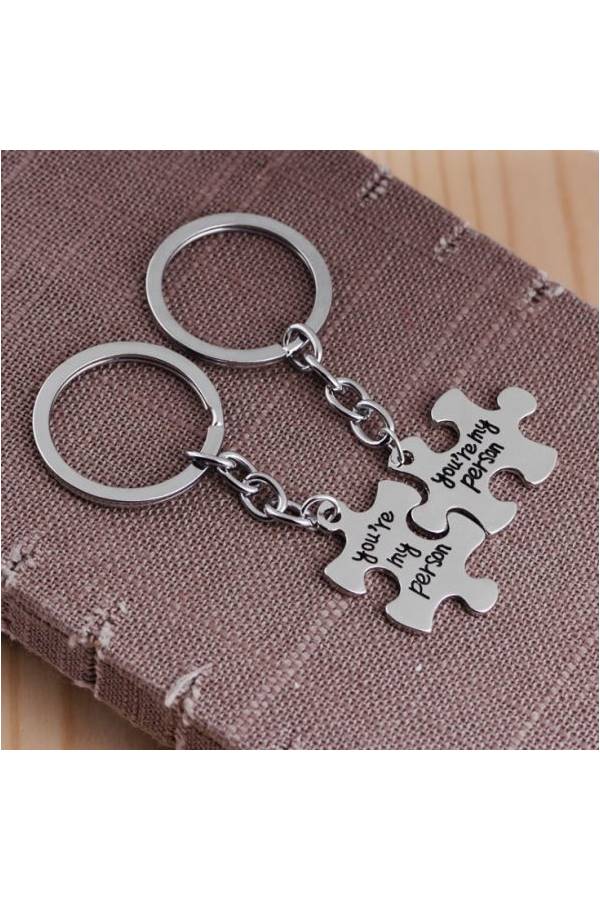 Generic - European And American Fashion Accessories You Are My Person Monogram Key Chain - Image 1