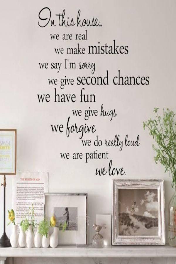 Generic - House Rules Quote Wall Stickers Home Decor Living Room DIY Wall Art Decals Removable Sticker Multicolour - Image 1