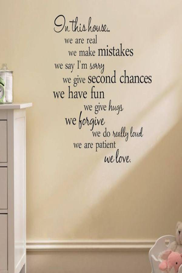 Generic - House Rules Quote Wall Stickers Home Decor Living Room DIY Wall Art Decals Removable Sticker Multicolour - Image 1