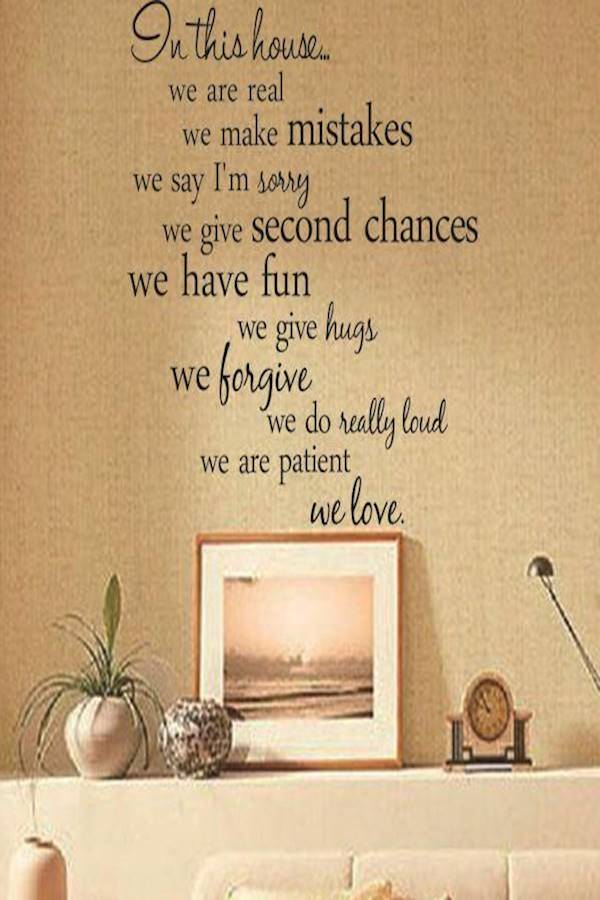 Generic - House Rules Quote Wall Stickers Home Decor Living Room DIY Wall Art Decals Removable Sticker Multicolour - Image 1