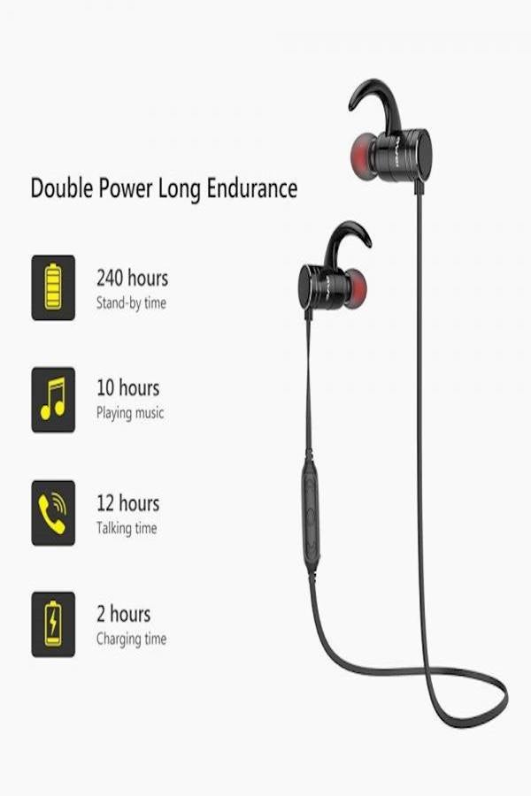 Awei Wireless In-Ear Earphone Black/Red - Image 2