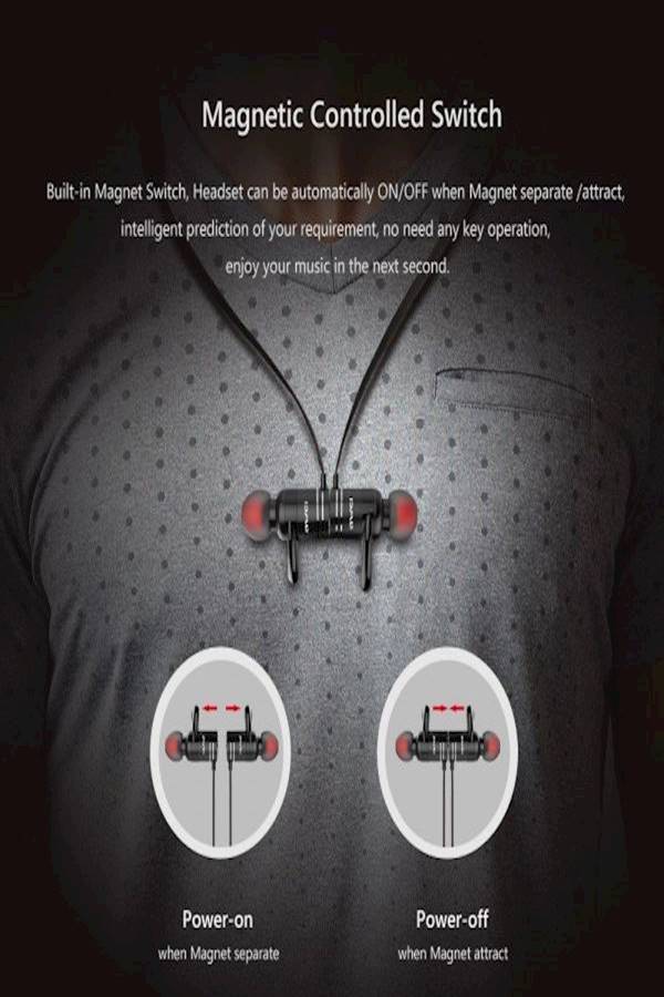 Awei Wireless In-Ear Earphone Black/Red - Image 4