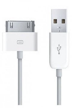 ماركة غير محددة كابل USB للشحن ومزامنة البيانات لأجهزة آي باد 2 و3 وآيفون 4 و4S و3G و3GS وآيبود نانو تاتش أبيض  - Image 2