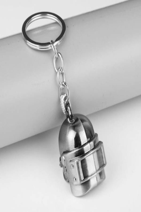PubG Level 3 Helmet Model Keychain Silver - Image 2
