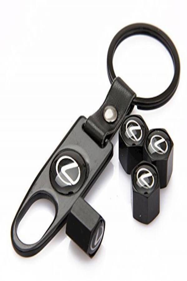Generic 4 Pcs Car Wheel Tire Valve Caps Key Chain - Image 2