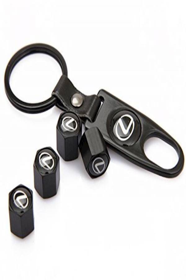 Generic 4 Pcs Car Wheel Tire Valve Caps Key Chain - Image 3