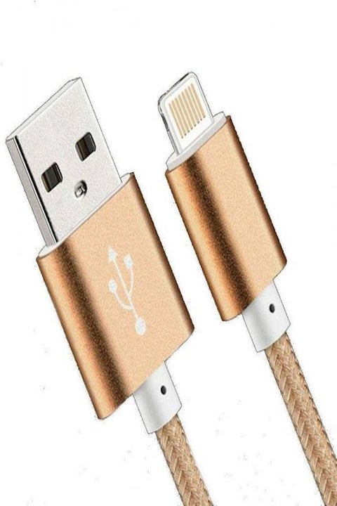 Charger Cable 8 Pin Lightning To USB Sync And Amp Compatible With Iphone 7/7 Plus/6/6S/6S Plus/6 Plus/5S/5C Gold