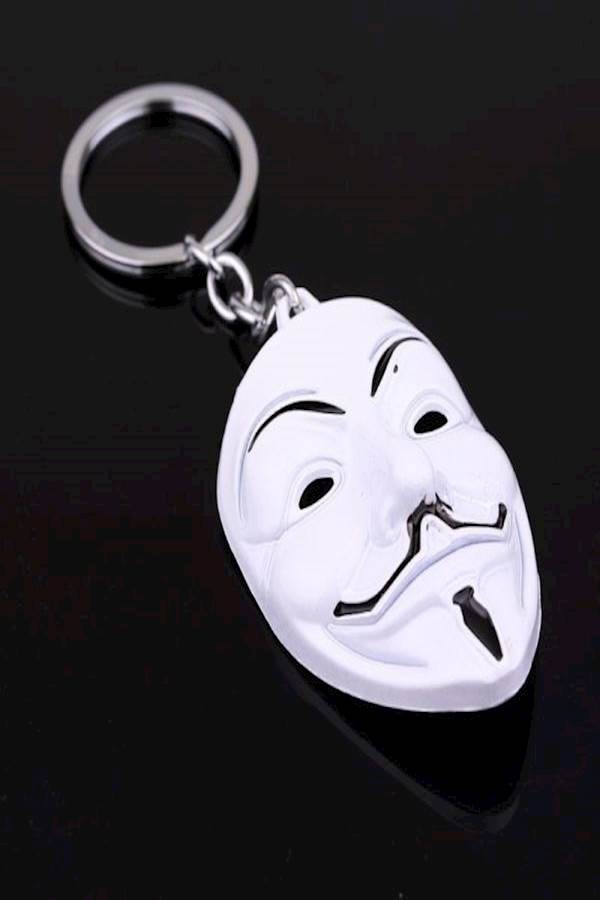 Personality Mask Keychain White - Image 2