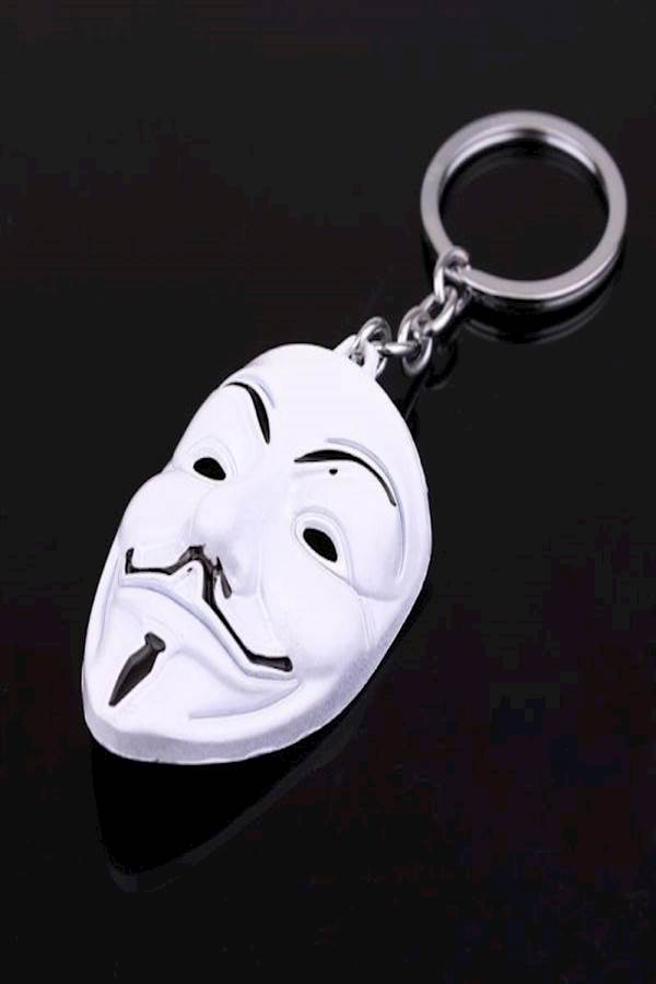 Personality Mask Keychain White - Image 3