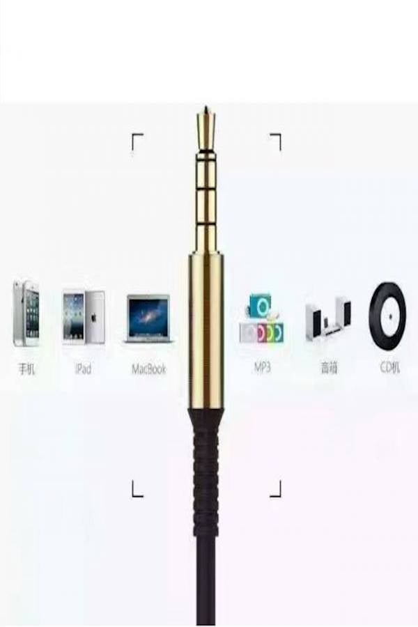 كابل صوت Aux بمنفذ ستيريو أسود - Image 4