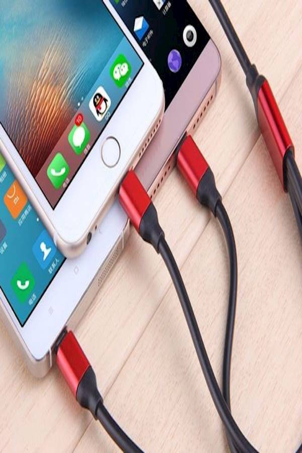 كابل شحن سريع Type C بمنفذ USB ميكرو 3 في 1 لهواتف أبل أندرويد المحمولة أسود - Image 4