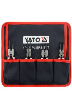 Yato 4-Pieces Heavy Duty Plier Set Black/Orange/Silver 