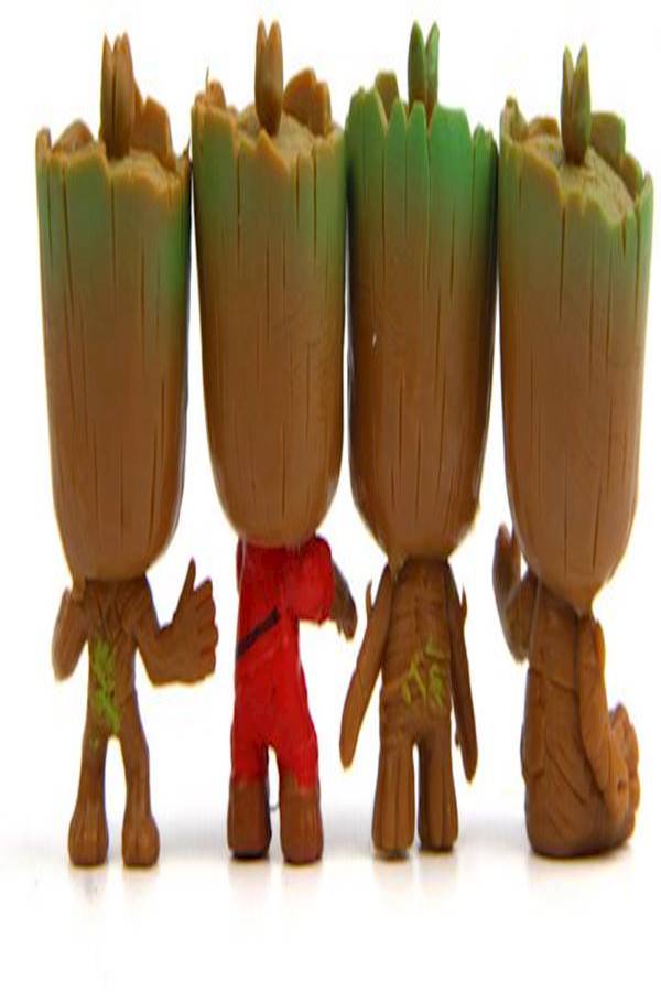 Generic - Anime Guardians Of The Galaxy Q Version Treant Groot Key Chain 4 Pack - Image 1