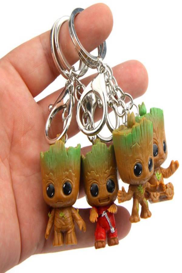 Generic - Anime Guardians Of The Galaxy Q Version Treant Groot Key Chain 4 Pack - Image 1