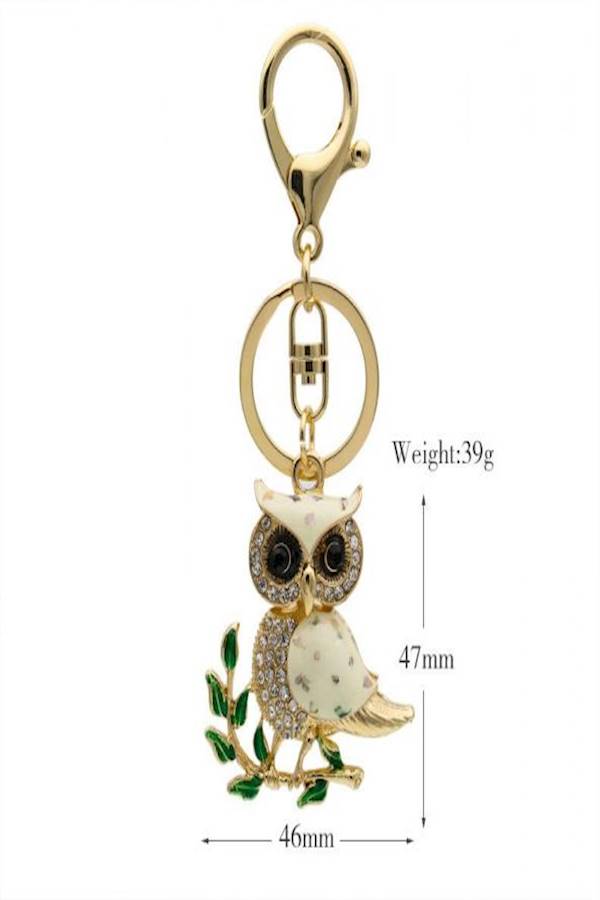 سلسلة مفاتيح بتصميم بومة للسيارة أو الحقيبة - Image 4