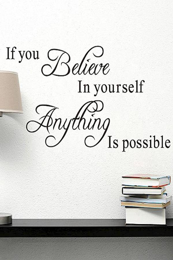 Washable Bedroom Decoration Wall Stickers White/Black - Image 3