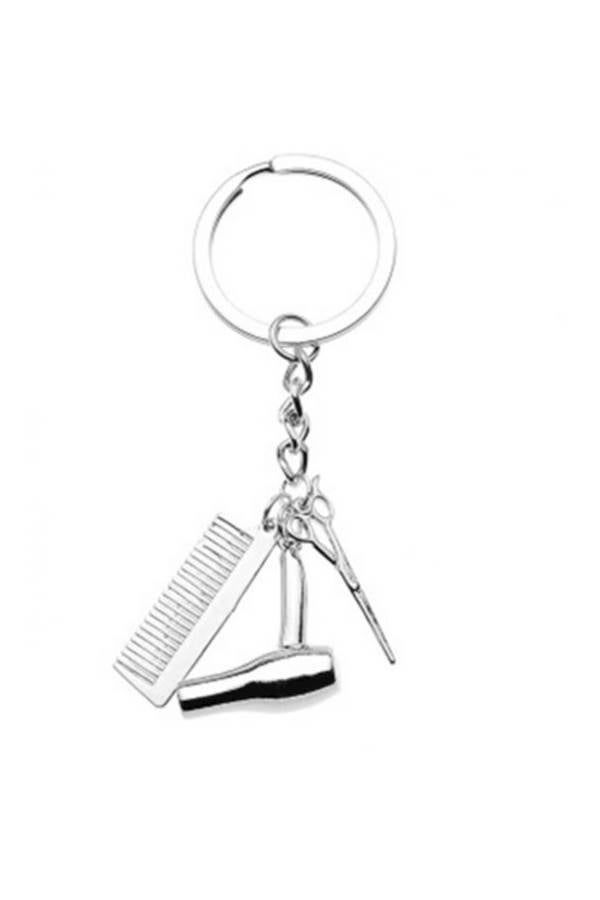 Generic Fashion Hairdresser Hair Dryer, Scissor, Comb Charm Pendant Key Chain  - Image 3