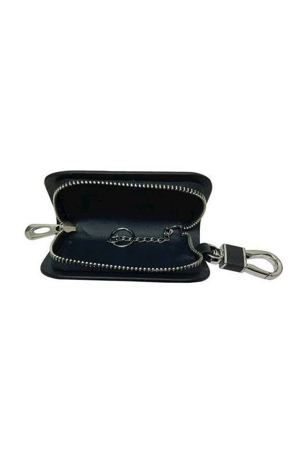 Leather Car Key Wallet Zipper Case Key Chain - Image 4