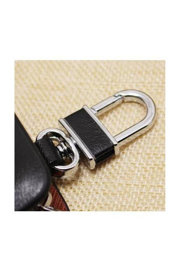 Leather Car Key Wallet Zipper Case Key Chain - Image 5