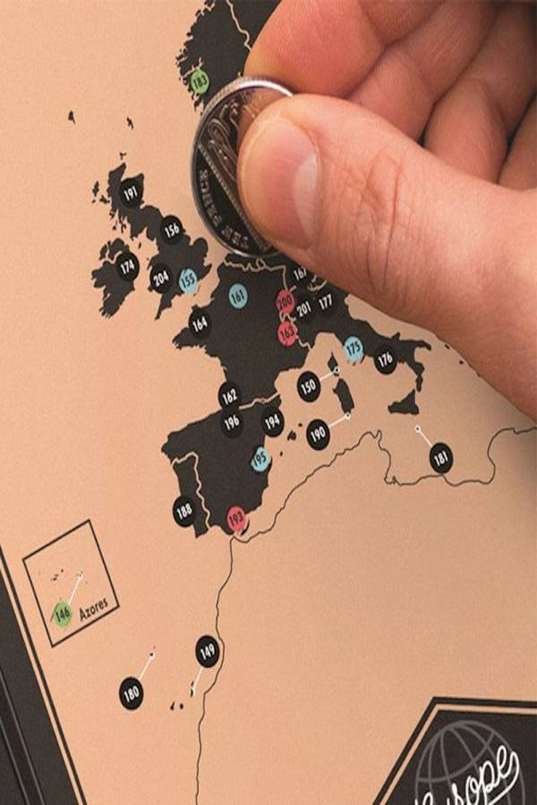 Scratch World Map Travel Edition Personalised Journal Log