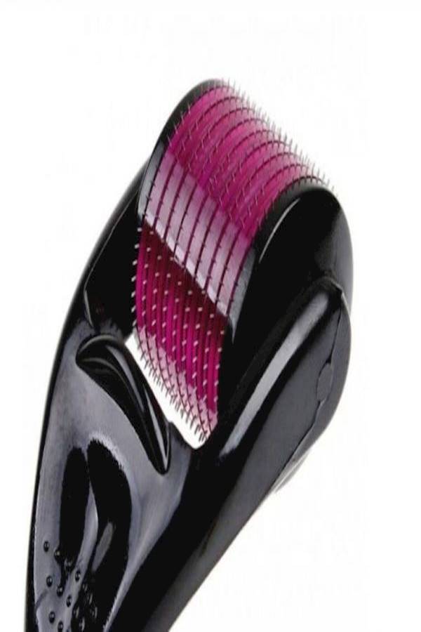 Generic Micro Needles Derma Roller Massager Black/Pink  - Image 2
