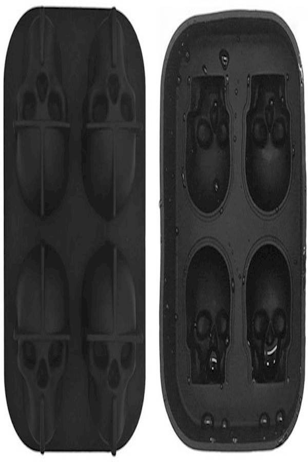 2 Pack 3D Silicone Skull Mold Ice Cube Mold Black - v1555616638/N24113545A_1