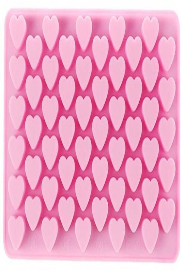 Heart Shape Love Candy Silicone Decorating Mold Ice Cube Tray Silicone Chocolate Sugar Paste Tool Cookie Muffin Baking Pan Pink
