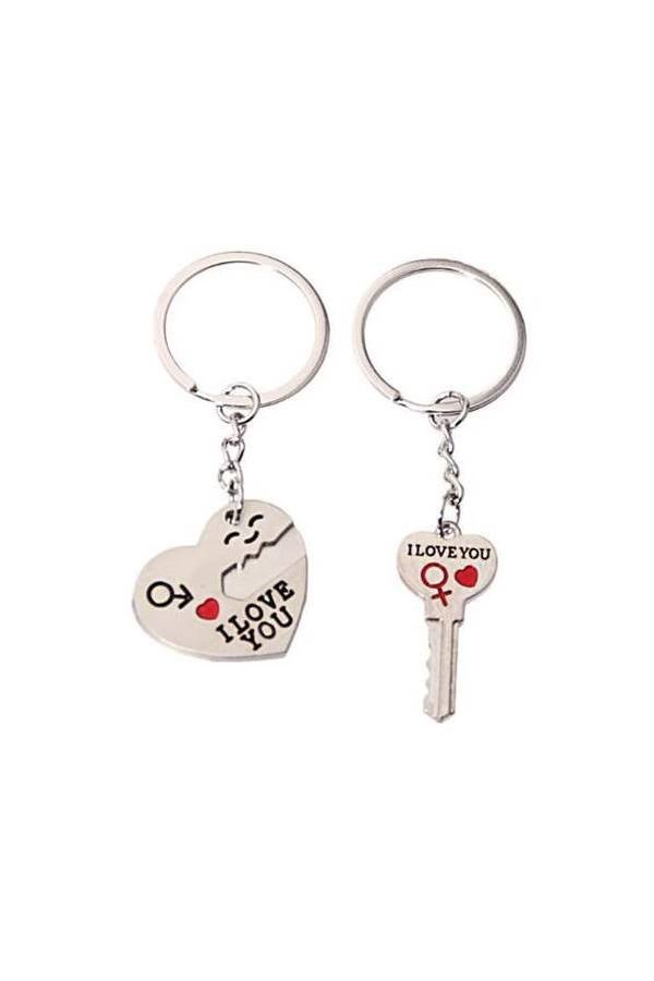 I Love You Heart+Arrow + Key Couple Key Chain - Image 1