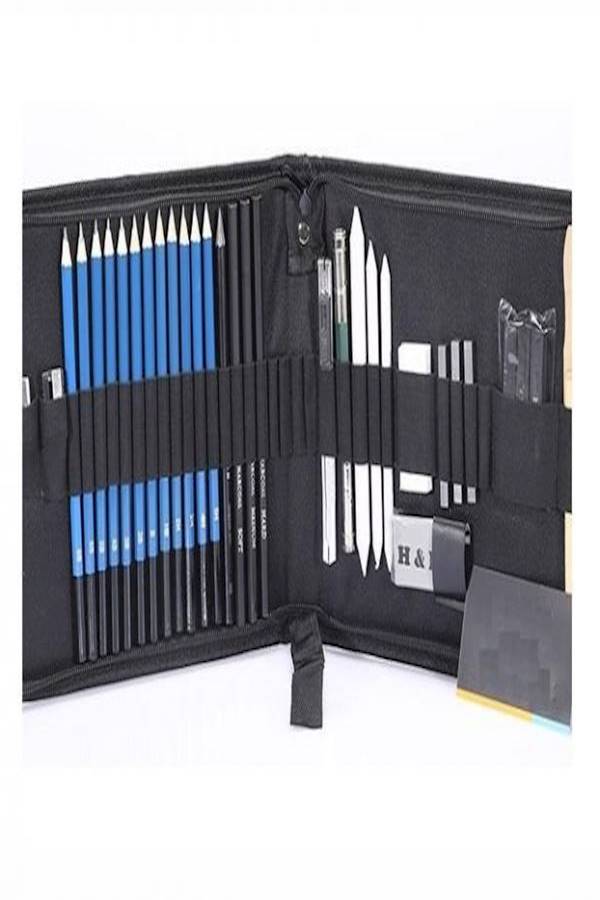 Beauenty 32-Piece Wooden Drawing Tools And Sketch Pencil Set Multicolour - Image 4