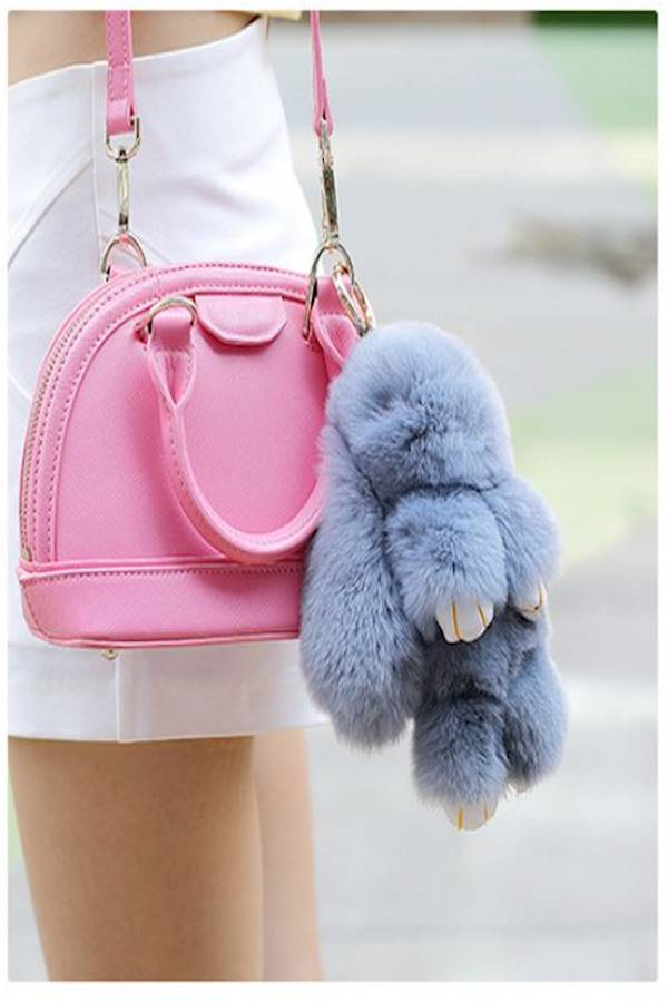 سلسلة مفاتيح بتصميم دمية على شكل أرنب - Image 4