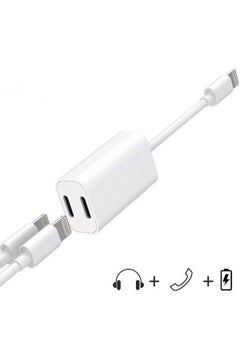 Generic Dual Splitter Lightning Cable Adapter White  - Image 4