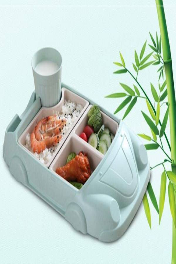 SANNE Cartoon Car Shaped Dinner Plate Green/White 19.5x30.6x9.2cm - Image 5