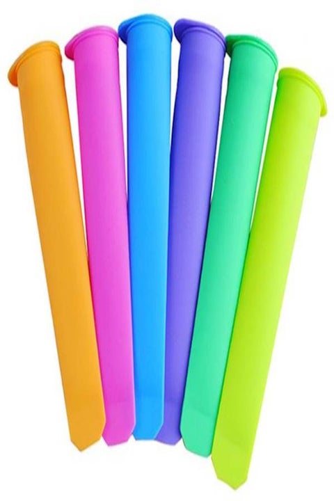 6PCS/Set Silicone Ice Stick Molds Form for Ice Cream Maker DIY Summer Frozen Ice Cream Mold kitchen Tools Popsicle Maker Lolly Mould (Color randomly sent)