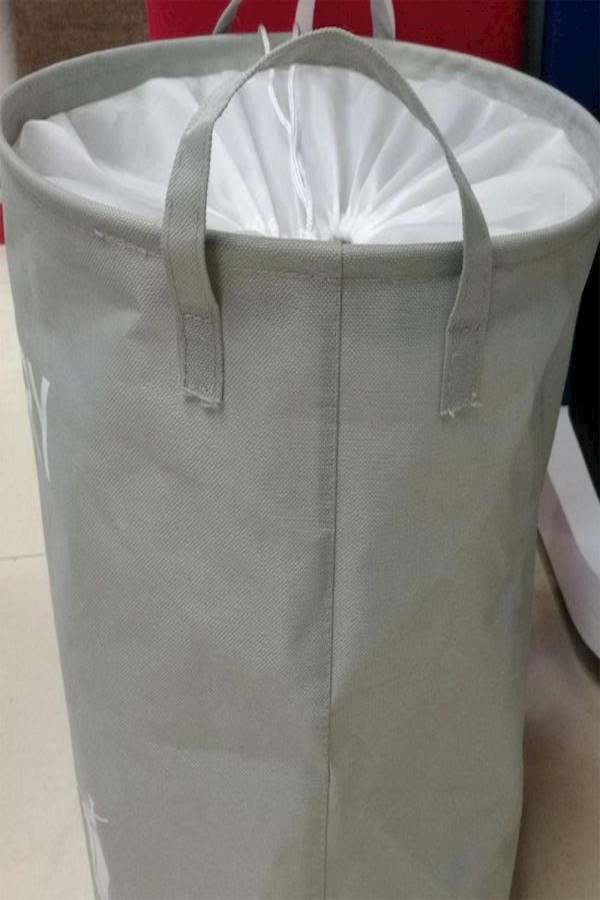 Laundry Clothes Basket Animal Canvas Sheets Toy Storage Bag Folding Storage Box Waterproof Clothes Basket Large Capacity Grey  - Image 2