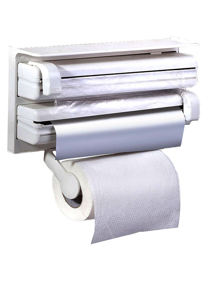 Triple Tissue Paper Dispenser White